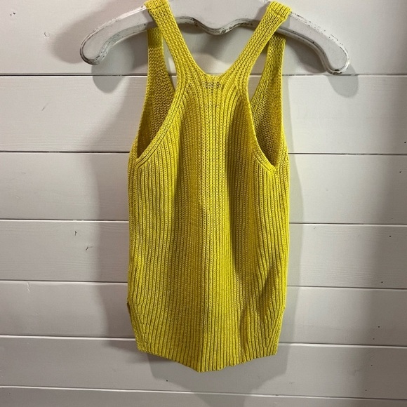 MASSIMO DUTTI - Yellow Ribbed Knit Tank Top - XS - Picture 7 of 9